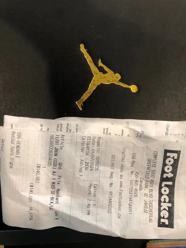 Nike Air Jordan enfant taille 5 US avec facture in Kids & Youth in Longueuil / South Shore - Image 6