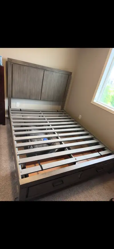 Queen Sized Storage Bed - with or without mattress , View more
