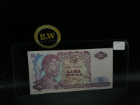 1968 Bank Indonesia Lima Rupiah 104-a Banknote!!!!!