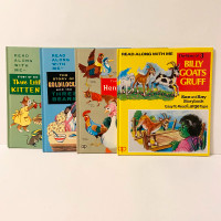 Vintage 1984 Lot Read Along with Me Books Goldilocks Henny Penny
