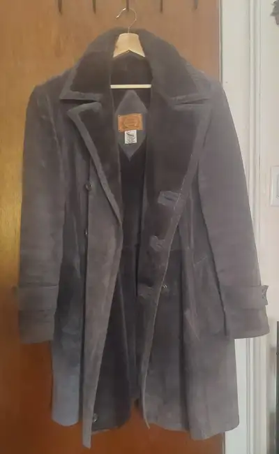 Grey Leather Jacket - Large, View more
