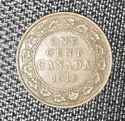 1918 Canadian Large One Cent Coin,, View more
