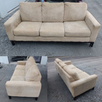 * * Free Delivery * * Modern Beige Sofa / Couch!