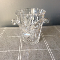 Brilliant Vintage Crystal Pinwheel Ice Bucket