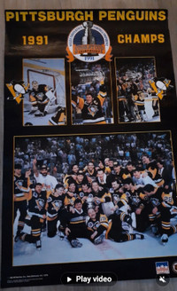 Pittsburg Penquins 1991 Stanley Cup Poster