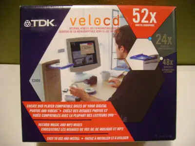 BNIB TDK Velo CD 52 x 24 x48 internal CD-Rw drive., View more