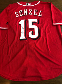 Nick Senzel signed Majestic Cincinatti Reds Jersey (JSA COA)