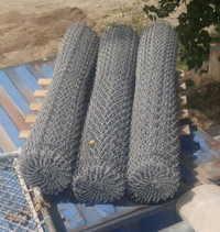New Chain link fence rolls galvanized or black vinyl 50ft long
