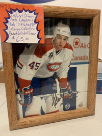 Gilbert Dionne Montreal Canadiens Auto Framed Photo Booth 278