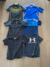 Boys Adidas & under Armour Shirts- size S (8-10)