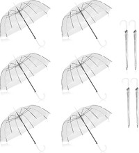 NEW Clear Bubble Umbrella Large Canopy Transparent Stick Auto Op