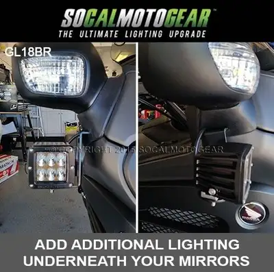 Selling a pair of auxiliary light mounting BRACKETS from SoCalMotoGear. Designed to be installed bel...