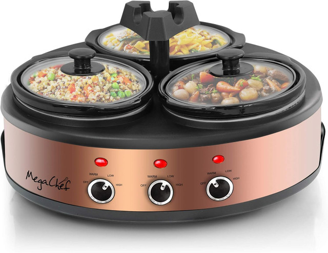 MEGA CHEF TRIPLE 1.5 SLOW COOKER in Microwaves & Cookers in St. Catharines