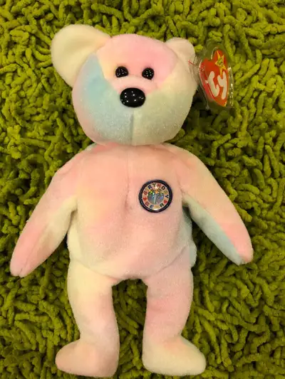 TY Beanie Birthday B.B. Bear - MWMT, View more
