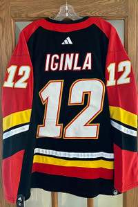 Vintage Jarome Iginla Calgary Flames MIC CCM Blasty Jersey 1999-2002 Size  Large