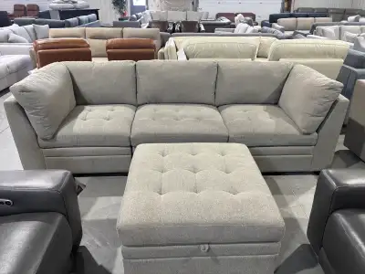 Modular sofa with ottoman , View more
