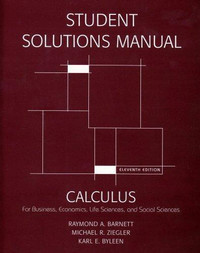 Student's Solutions Manual for Calculus for Business, Economics