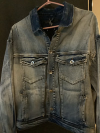 KOLLAR Jean jacket with zipper detail..NEW..sz M
