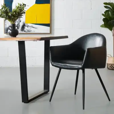 Milan Leather Armchair (Dark Grey) 2 pcs, View more