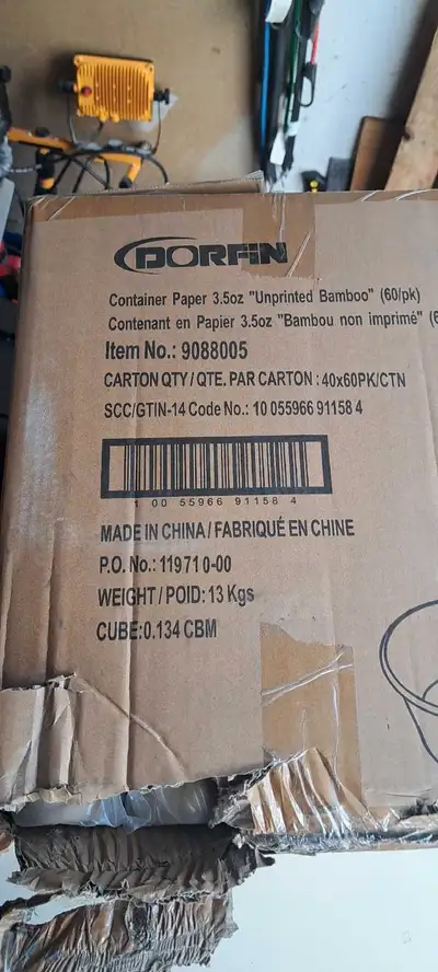 Porfin Bamboo Paper Container 3.5oz, View more