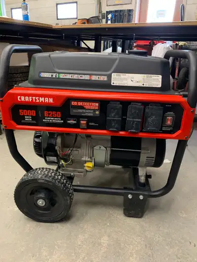 5000W rated, 6250W peak 4x 120V 20A , 1x 120/240V 30A output. Carb just cleaned, new air filter, fre...