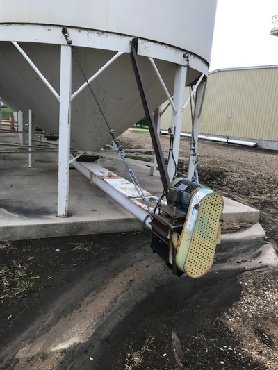 Two U-Trough Unloading Grain Augers for sale 9 inch auger 110 feet in Length 9 inch auger 50 feet in...