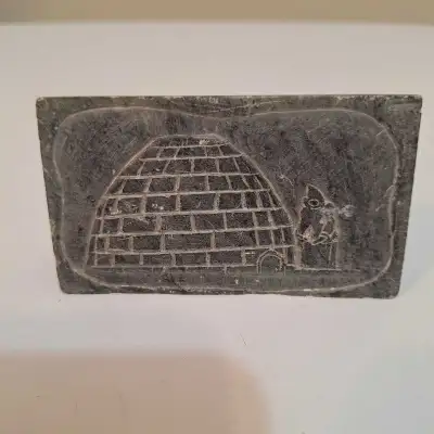 Stone 4" x 2 1/4" Sign by Bert Pullen. Oshawa pickup. Rossland and Wilson Rd. Check out my other pos...