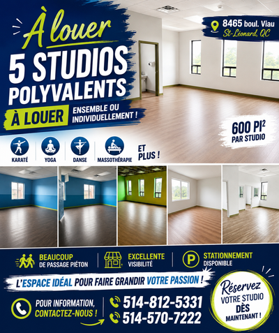 Commercial leasing opportunity currently under development at 8465 Viau Blvd., Montreal (Saint-Léona...
