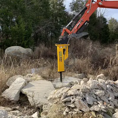 Commercial Skid Steer Hydraulic Breaker Attachment, View more
