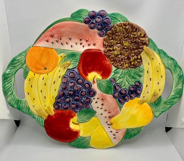 FITZ & FLOYD Fruit Platter 15.5"x12" in Arts & Collectibles in Corner Brook