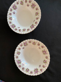 Royal albert english china. 2 soup bowls.  Sweet violets