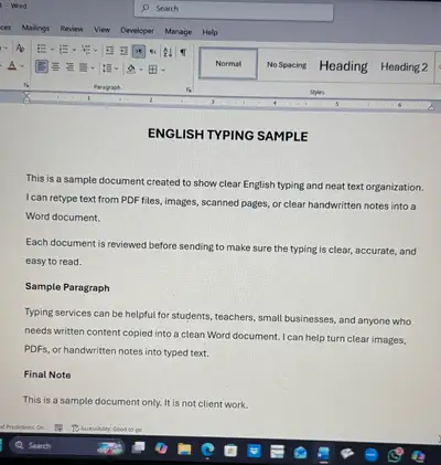 English & Arabic Typing | PDF to Word, View more