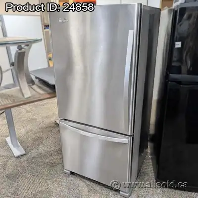 Whirlpool 18.5 cu. ft. Stainless Steel Fridge w/ Bottom Freezer, View more