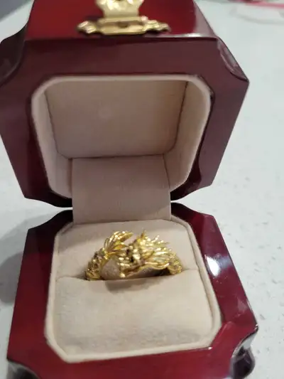 Gold Plated Dragon Ring, View more