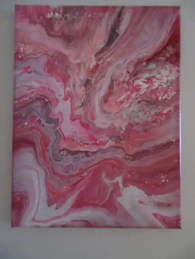 P129 – Pink Infinity ((FLUID PAINTING) 9 X 12 CANVAS), View more
