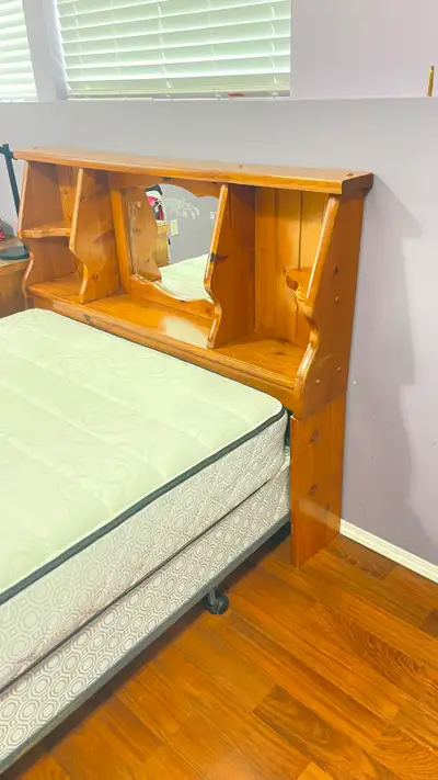 Double Bed set：headboard, frame, springbox and mattress $100, View more