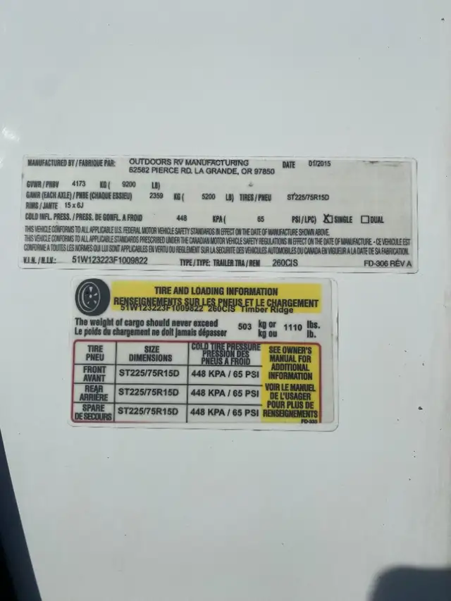 26ft Timber Ridge RV in Travel Trailers & Campers in Fort St. John - Image 2