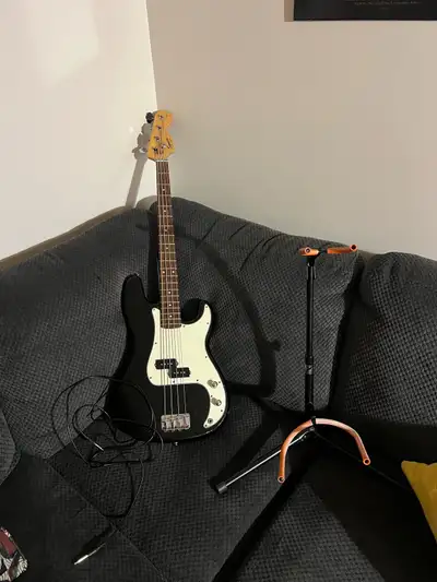 Excellent beautiful sounding Squier P Bass guitar works perfect, View more