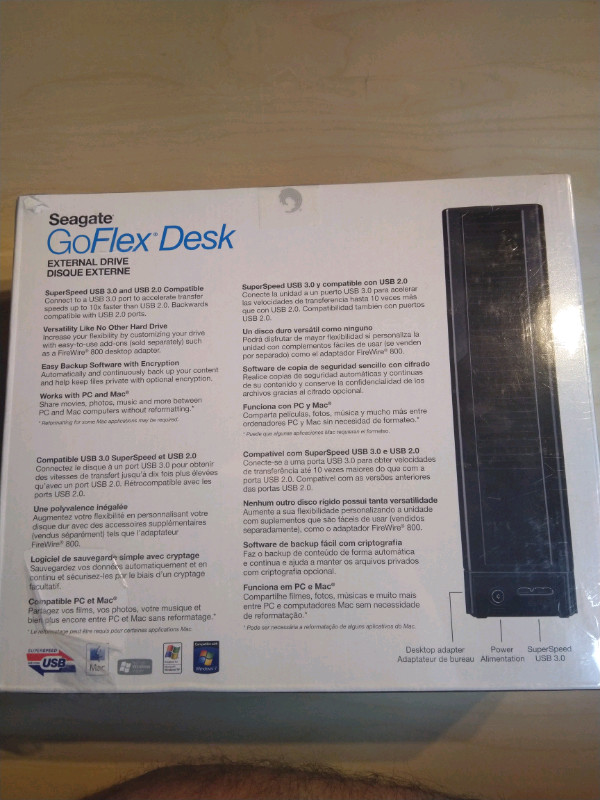 Seagate GoFlex Desk 3TB USB 3.0 External Hard Drive  in Other in Winnipeg - Image 2