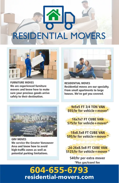Residential Movers- Moving, Storage, Packing and Disposal, View more