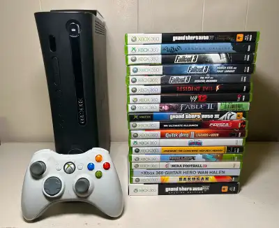 Xbox 360 120GB Elite w/ Games, Controller, View more