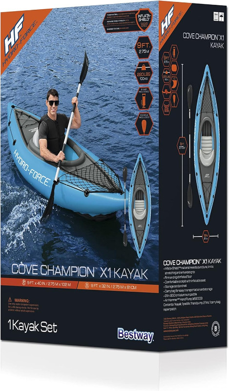 BRAND NEW Bestway Hydro-Force 9' x 32'' Cove Champion X1 Kayak in Hot Tubs & Pools in Calgary