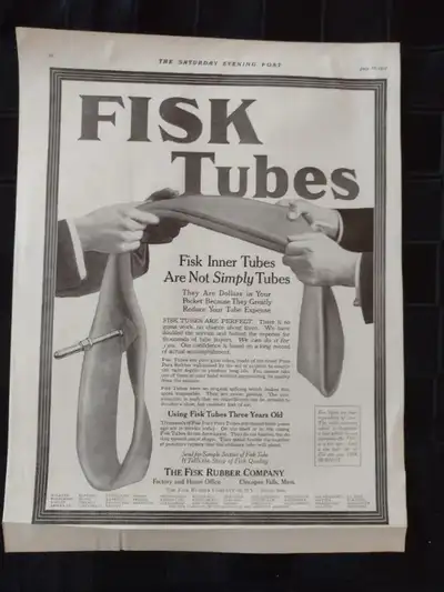 Antique Fisk Rubber Company Ad, View more