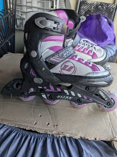 Roller blades adjustable size 5-8 for $20, View more