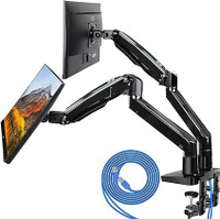 HUANUO Dual Monitor Mount for 13 to 35 Inch Computer Screens
