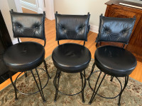 3 counter/bar chairs made by Trica Furniture. 
