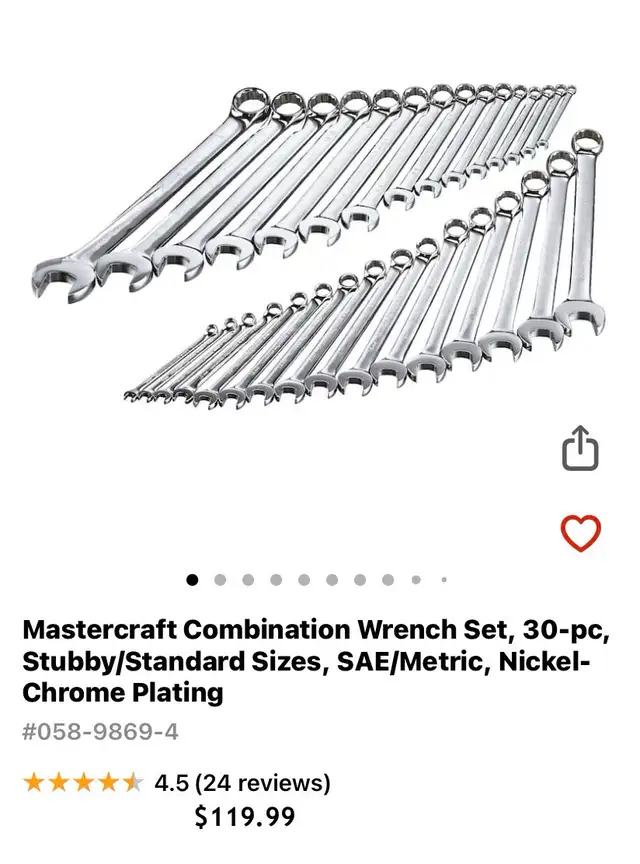 30pc Wrench Set in Hand Tools in Owen Sound - Image 4