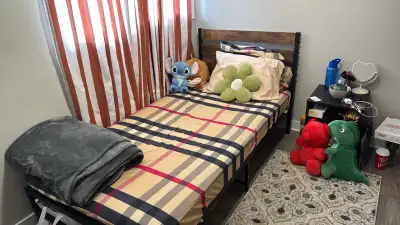 full twin bed and mattress , View more