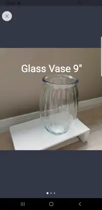 Height 9" glass Vase 