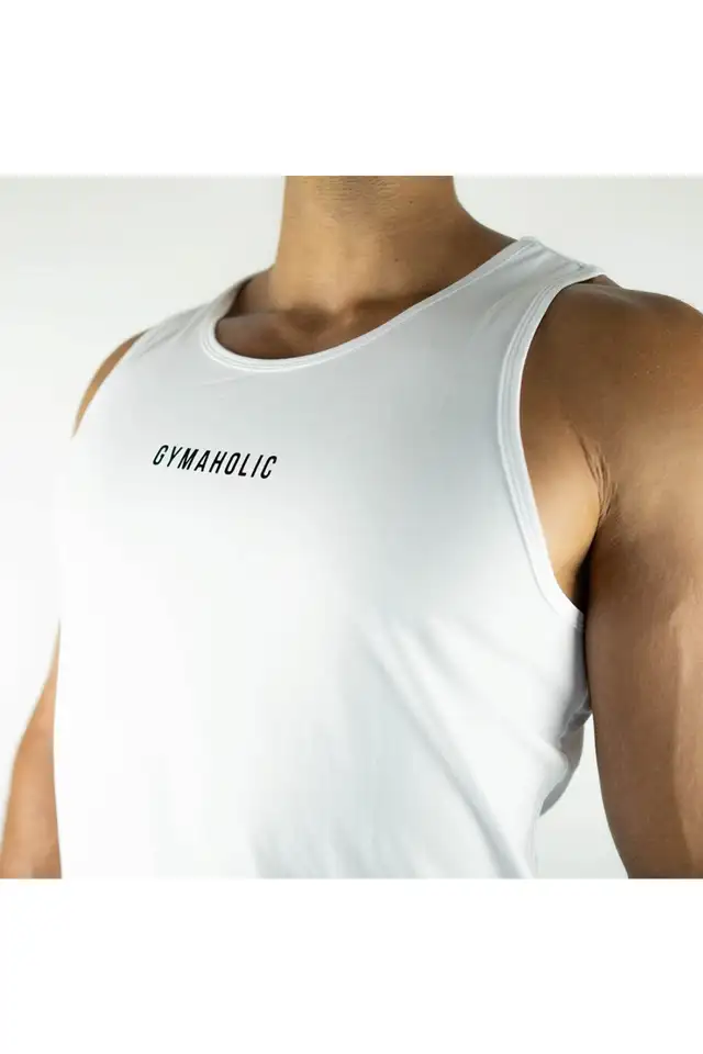Gymaholic Original Tank Top - White (Men's)
